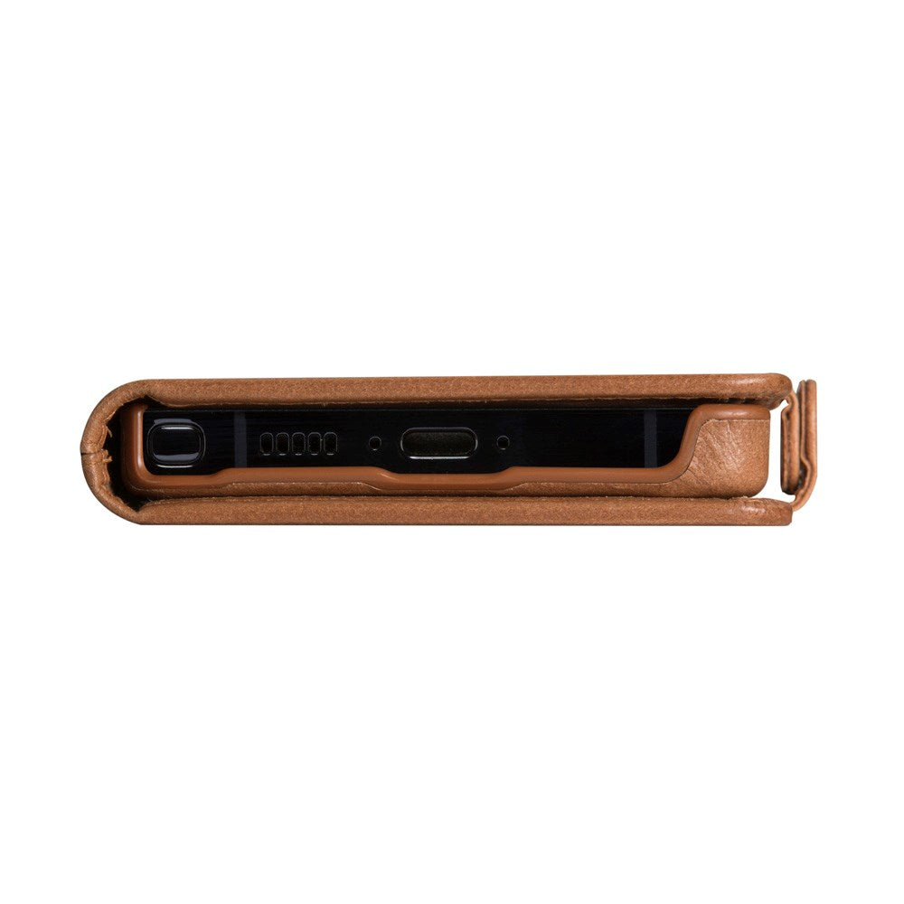 Samsung Galaxy S25 Ultra - dbramante1928 Lynge Genuine Leather 2-in-1 Flip Case - Tan