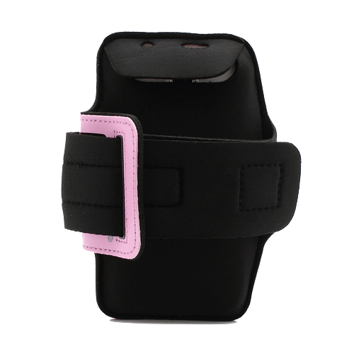 Running Wristband Case with Reflective edge Pink (Max. Phone: 138 x 70 x 9 mm)