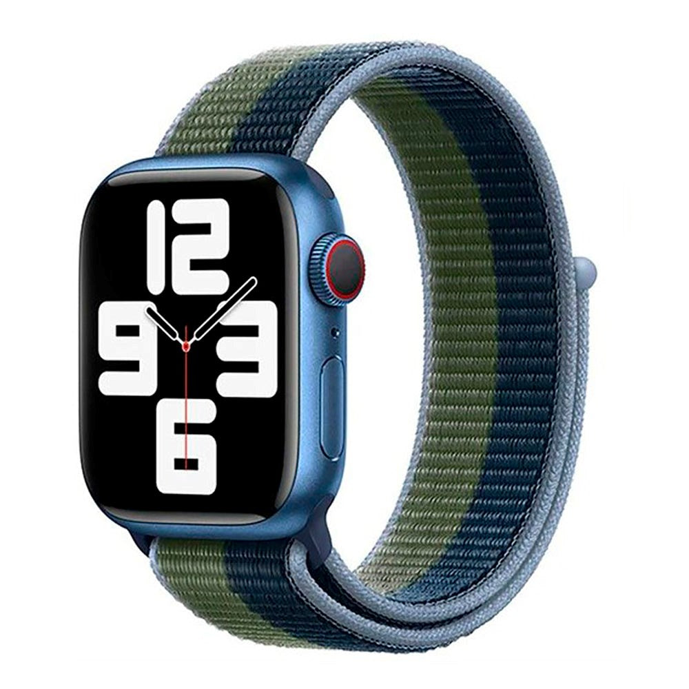 Apple Watch (38/40/SE/41/42mm) Lippa Nylon Strap - Green / Blue