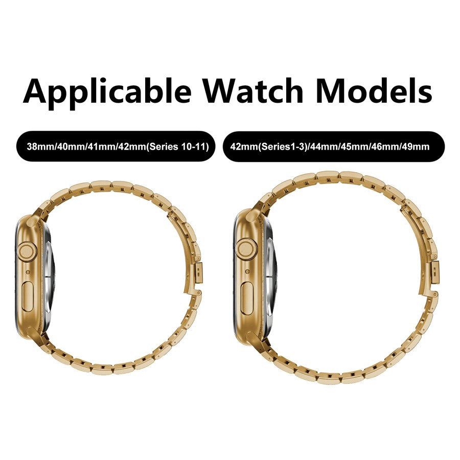 Lippa Apple Watch (38/40/SE/41/42mm) Stainless Steel Strap - Rose Gold