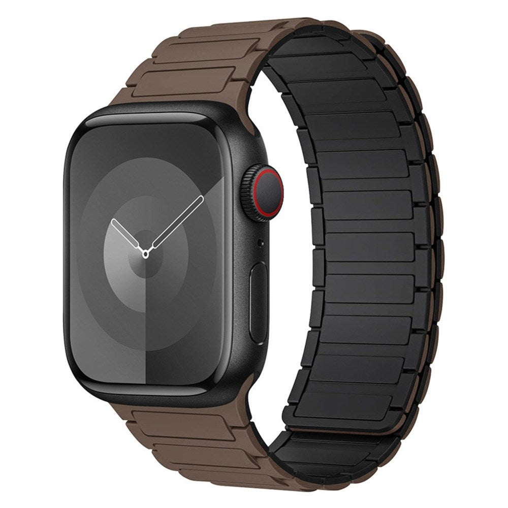 Apple Watch (42/44/45/46/49 mm) Lippa Magnetic Silicone Strap - Brown