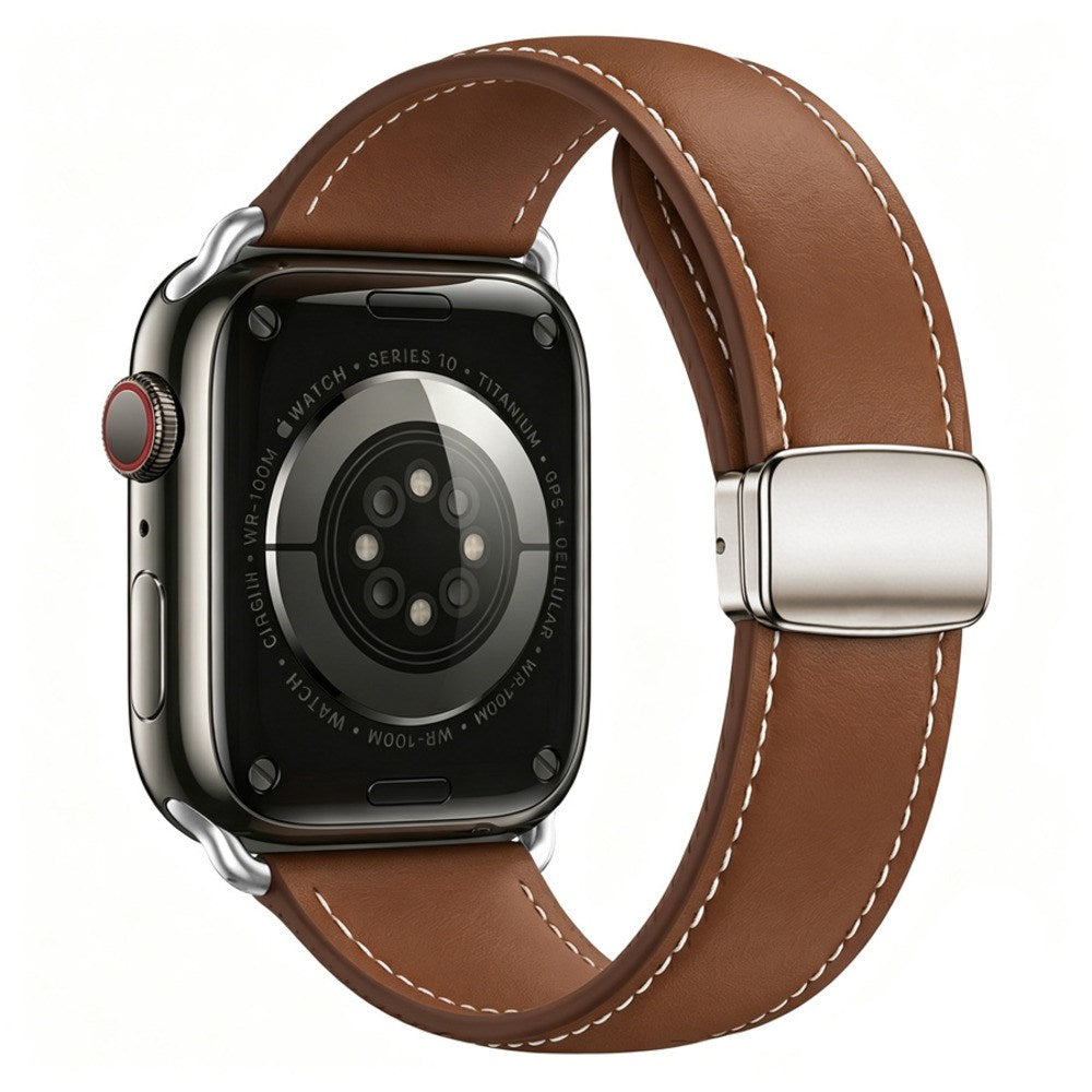 Apple Watch (38/40/41/42 mm) Lippa Magnetic Artificial Leather Strap - Brown