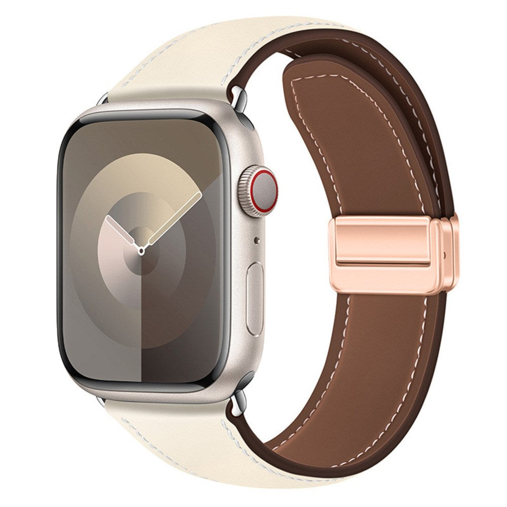 Apple Watch (38/40/41/42 mm) Lippa Magnetic Artificial Leather Strap - Beige