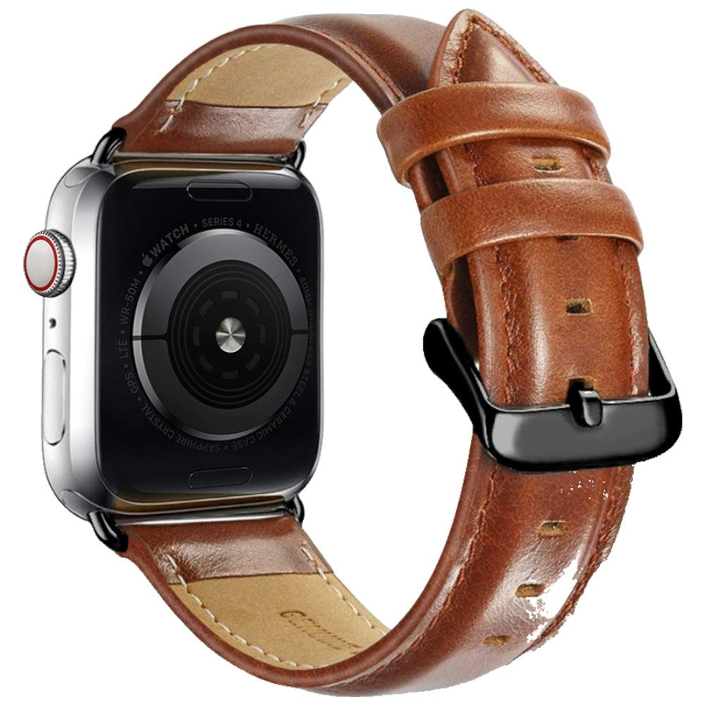 Apple Watch (42/44/45/46/49 mm) Lippa Artificial Leather Strap - Brown
