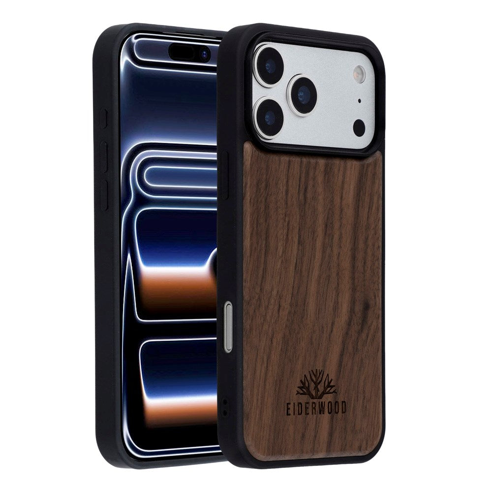 EIDERWOOD iPhone 17 Pro Max Magnetic Wood Case - MagSafe Compatible - Walnut Tree