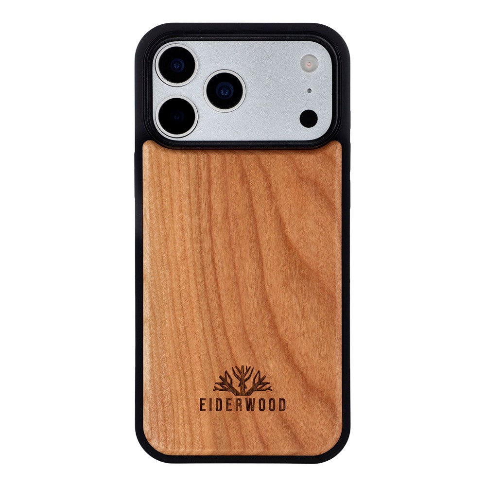 EIDERWOOD iPhone 17 Pro Max Magnetic Wood Case - MagSafe Compatible - Cherry Wood