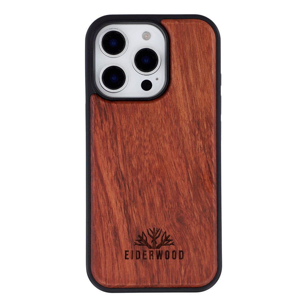 EIDERWOOD iPhone 16 Pro Magnetic Wood Case - MagSafe Compatible - Rosewood