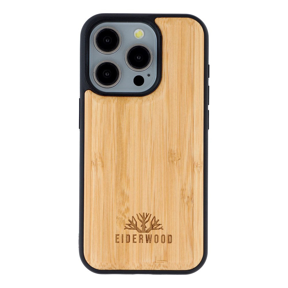 EIDERWOOD iPhone 15 Pro Magnetic Wood Case - MagSafe Compatible - Bamboo Wood