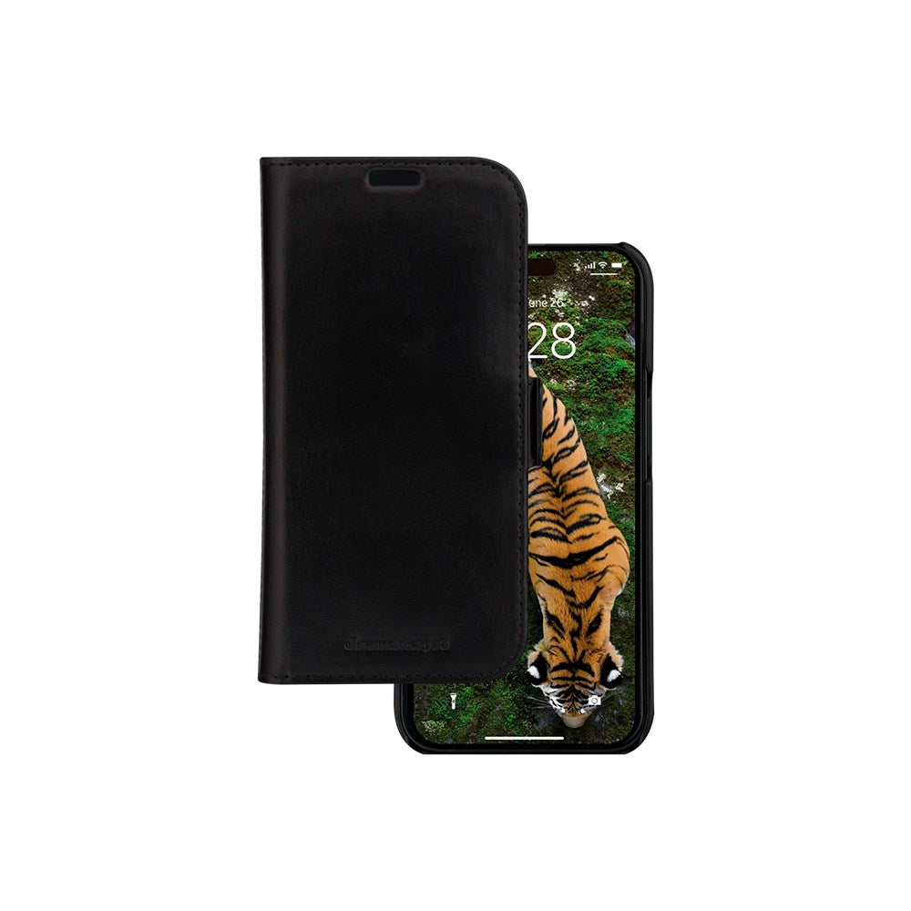 dbramante1928 Lynge 2-in-1 Flip Case - Genuine Leather - iPhone 15 Pro Max - Black