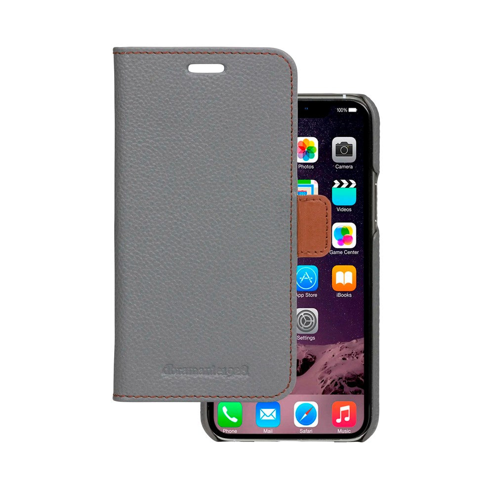 iPhone 11 Pro dbramante1928 Lynge 2-in-1 Genuine Leather Flip Case - Pebbled Grey