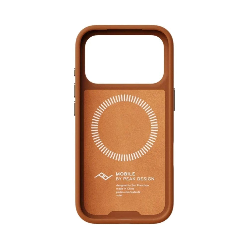 iPhone 18 Pro Peak Design Everyday Case - MagSafe Compatible - Amber Leather