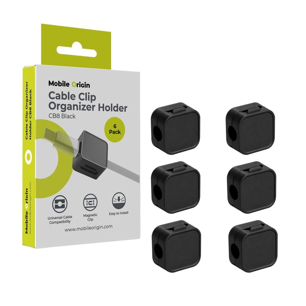 Mobile Origin Magnetic Cable Holder - 6 pcs. - Black