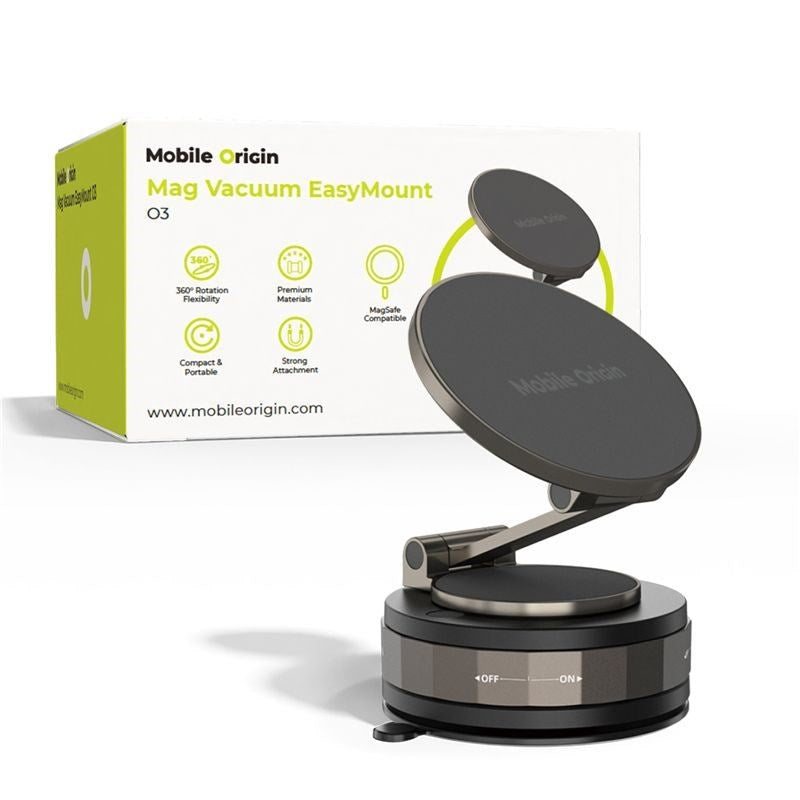 Phone Holder Mobile Origin Vacuum EasyMount O3 - MagSafe Compatible - Grey