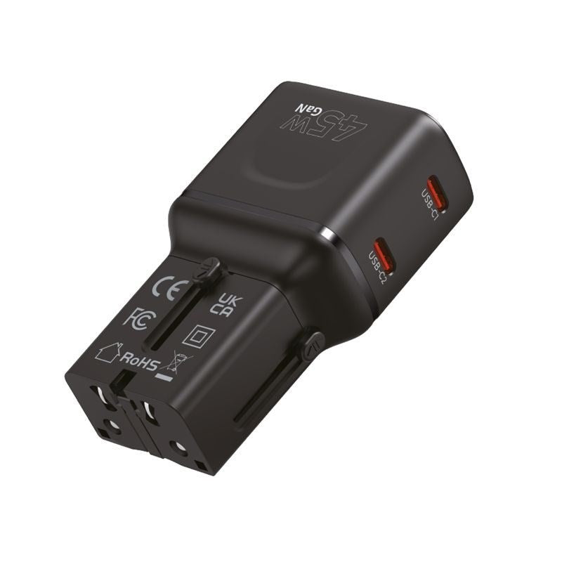 Travel Adapter Mobile Origin 45W EU / US / UK / AU - Black
