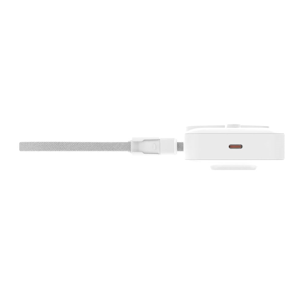 Mobile Origin 10,000mAh Powerbank with Wireless Charging / Built-in USB-C Cable - MagSafe / Qi2 Compatible - White