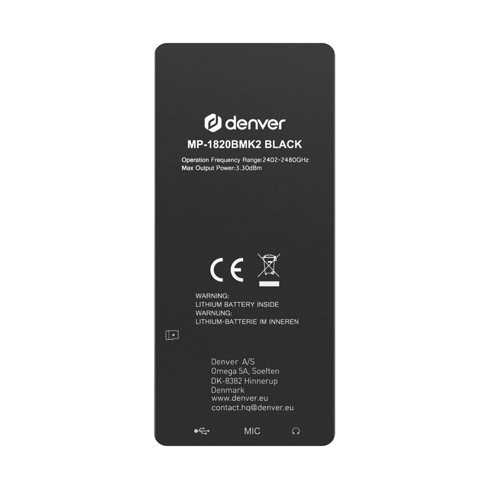 Denver MP4 Player with 4GB - Black