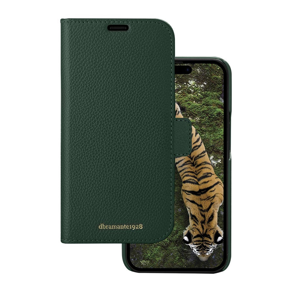 Dbramante1928 iPhone 15 Pro New York 2-in-1 Leather Flip Case - Green