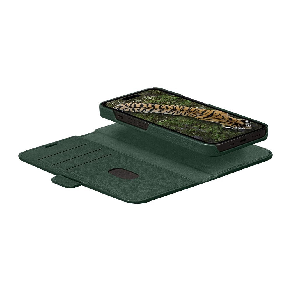 Dbramante1928 iPhone 15 Pro New York 2-in-1 Leather Flip Case - Green