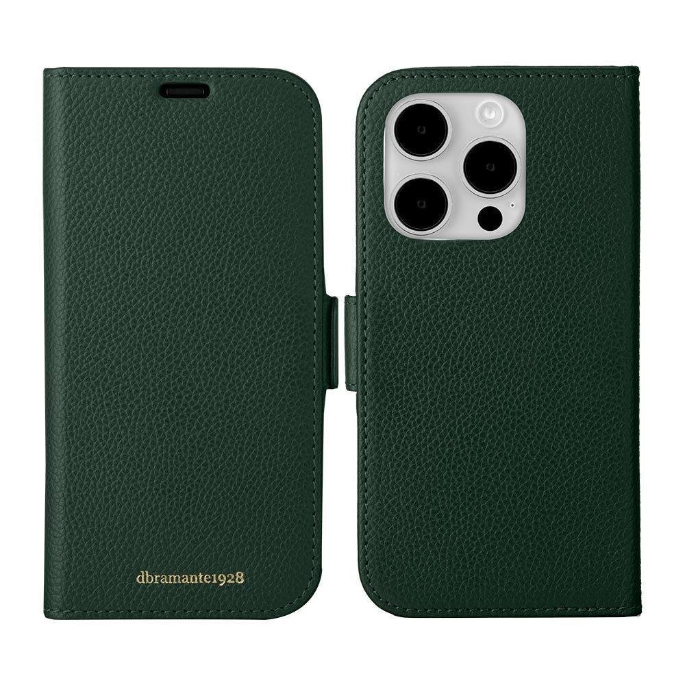 Dbramante1928 iPhone 15 Pro New York 2-in-1 Leather Flip Case - Green