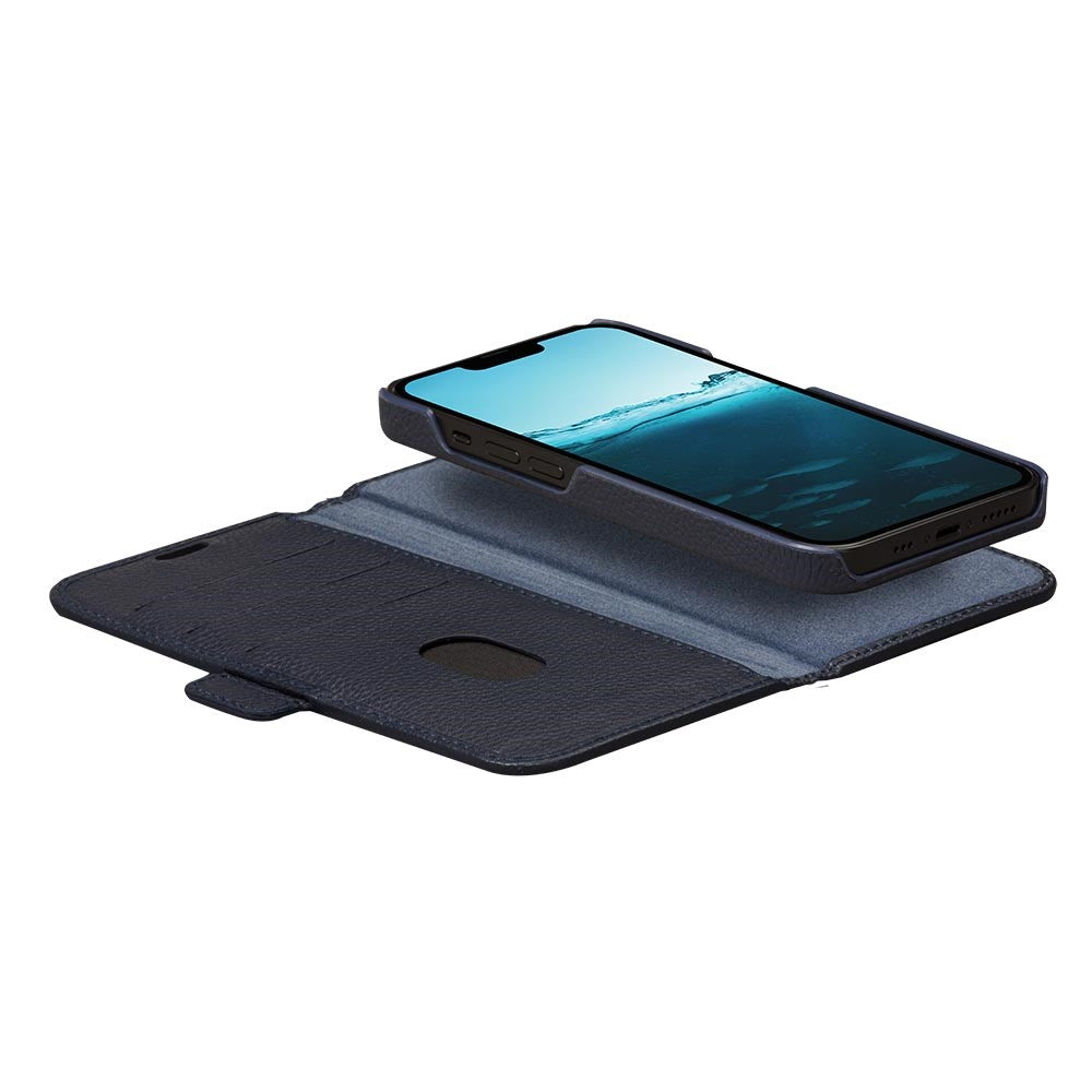 Dbramante1928 iPhone 12/12 Pro New York 2-in-1 Leather Flip Case - Dark Blue