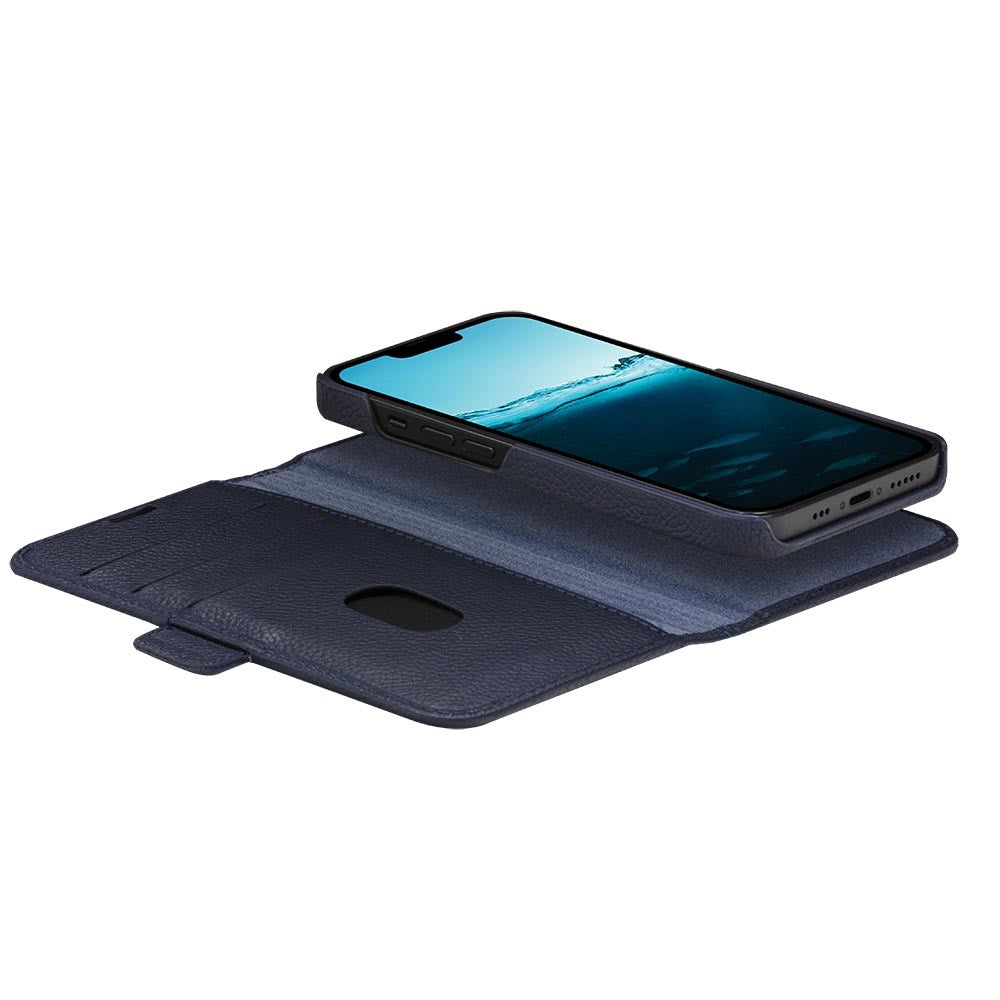 Dbramante1928 iPhone 14 Pro New York 2-in-1 Leather Flip Case - Blue