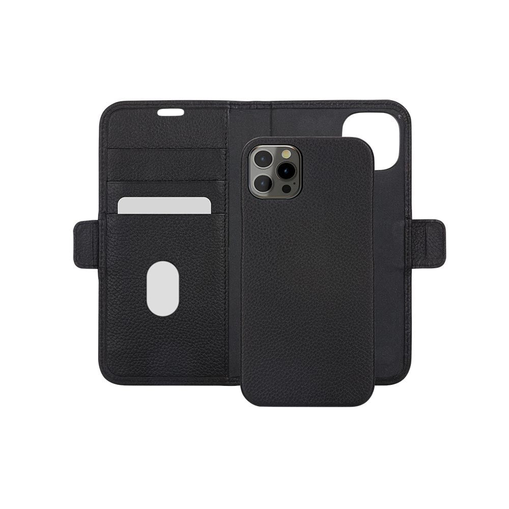 Dbramante1928 iPhone 12/12 Pro New York 2-in-1 Leather Flip Case - Black