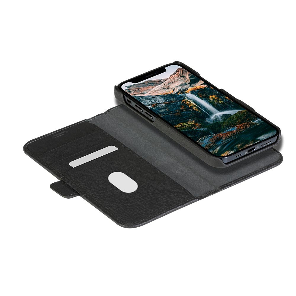 Dbramante1928 iPhone 12/12 Pro New York 2-in-1 Leather Flip Case - Black