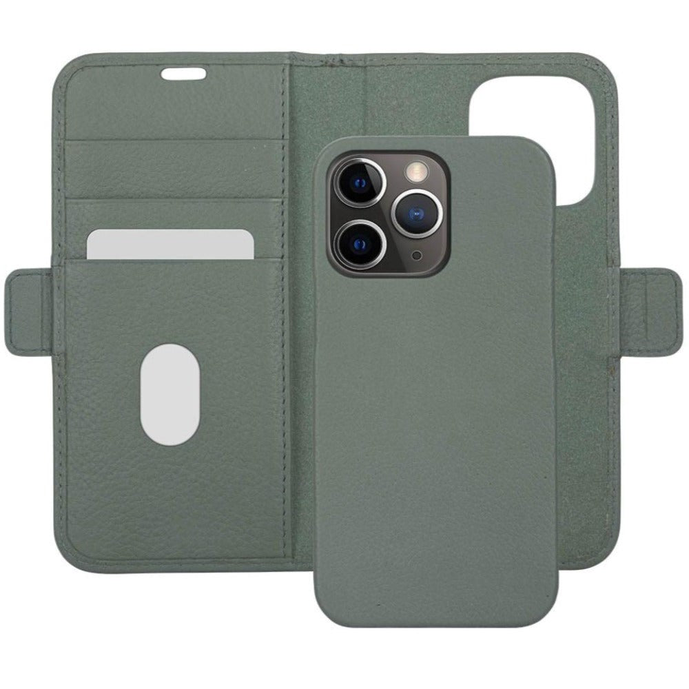 iPhone 13 Pro dbramante1928 New York Magnetic Genuine Leather Wallet Case - Greenbay