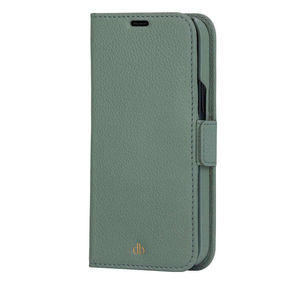 iPhone 13 Pro dbramante1928 New York Magnetic Genuine Leather Wallet Case - Greenbay