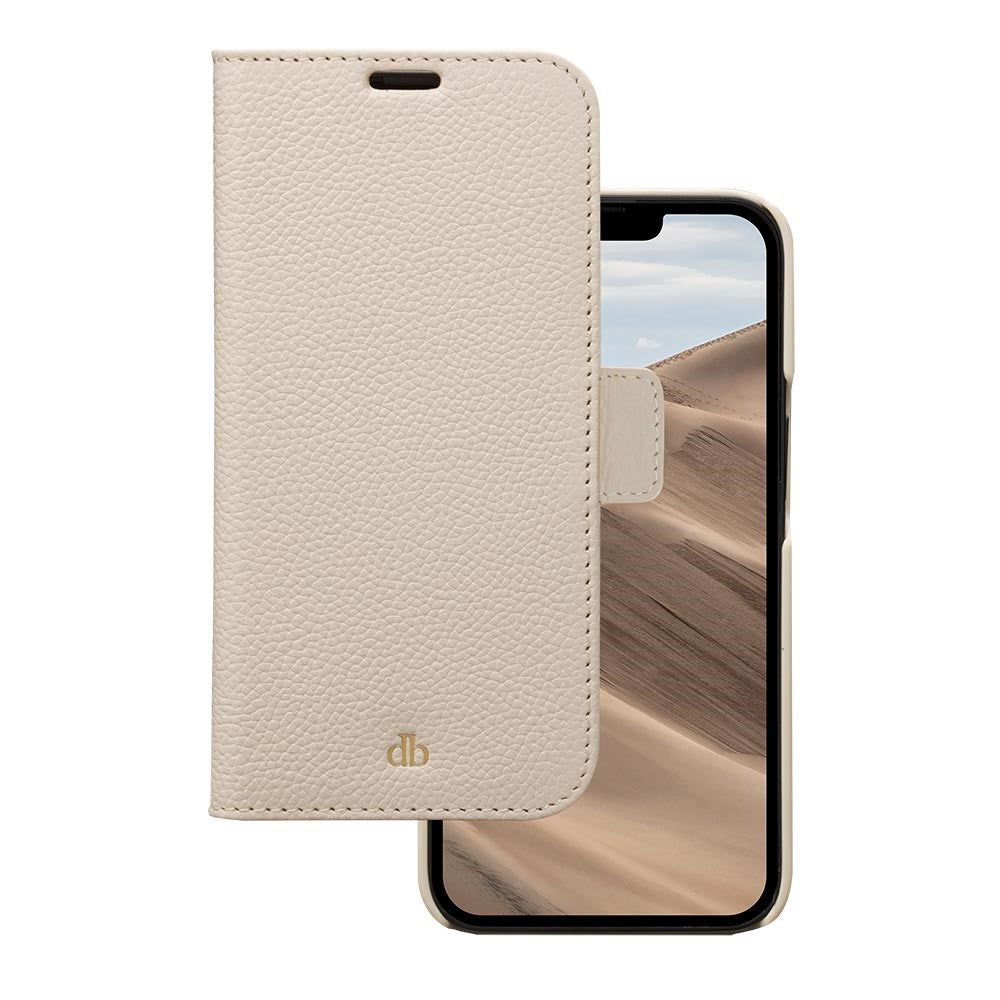 Dbramante1928 iPhone 13 New York 2-in-1 Leather Flip Case - Beige