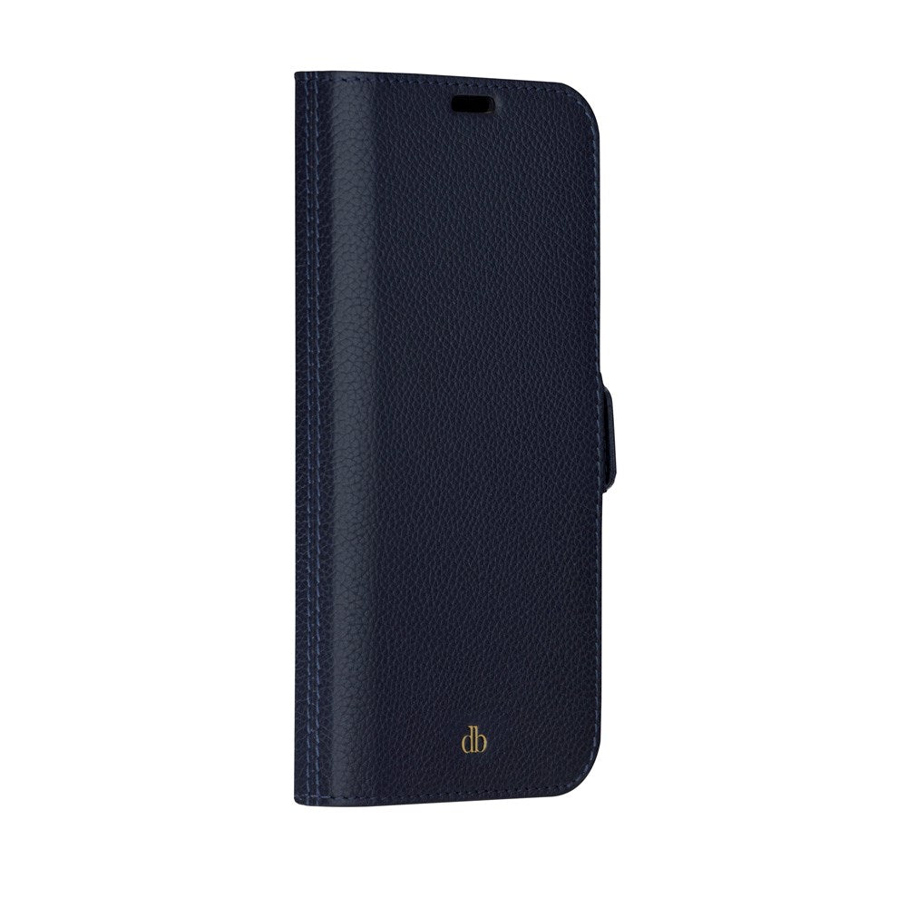 iPhone 14 Pro Max dbramante1928 New York 2-in-1 Genuine Leather Flip Case - Pacific Blue