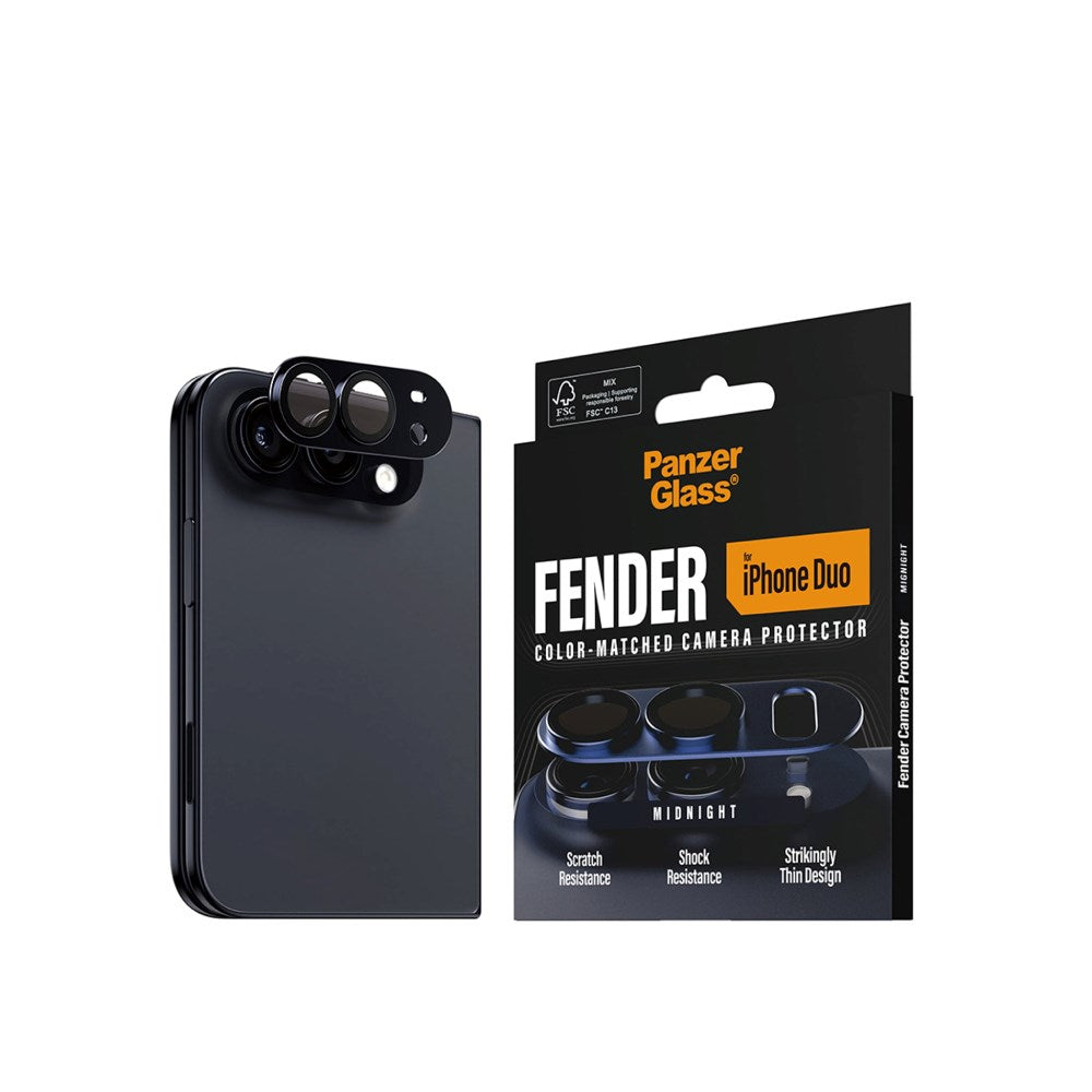 iPhone Duo PanzerGlass FENDER Camera Lens Protection - Black