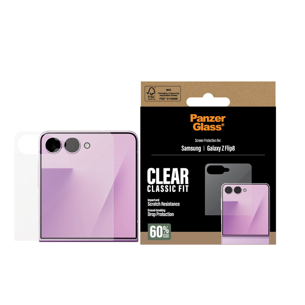 PanzerGlass® Samsung Galaxy Z Flip8 Screen Protector - Transparent