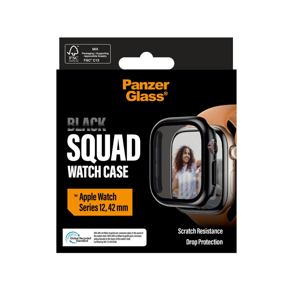 Apple Watch Series 12 (42mm) PanzerGlass Squad Case - Black
