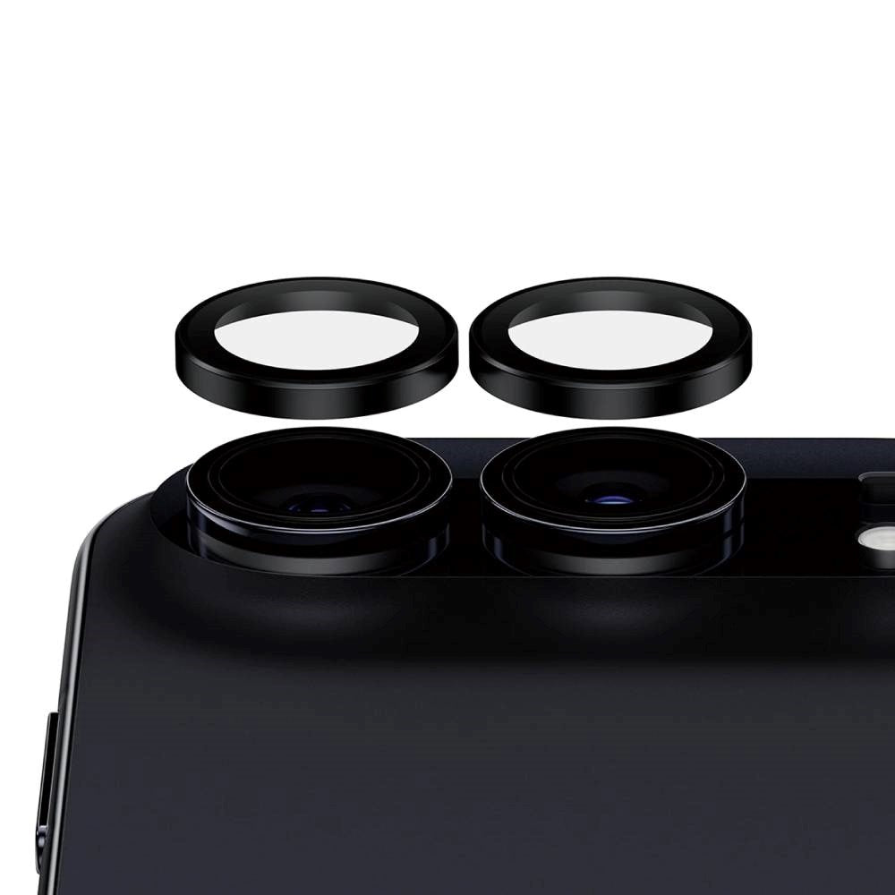 iPhone Duo PanzerGlass Ceramic Hoops Camera Lens Protection with Installation Frame - Black
