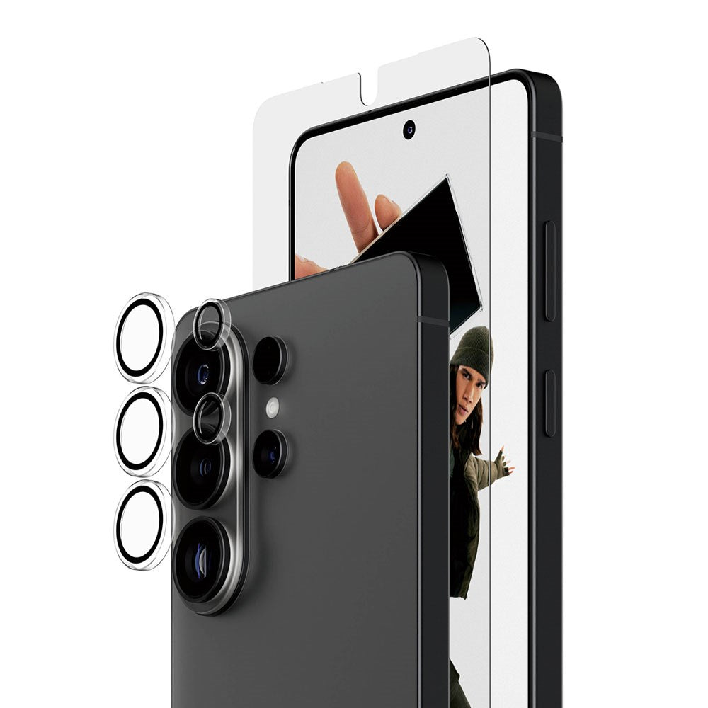 Samsung Galaxy S26 Ultra PanzerGlass Hoops 2-in-1 Bundle with EasyAligner / Screen Protection (UWF) / Hoops Camera Protection - Transparent