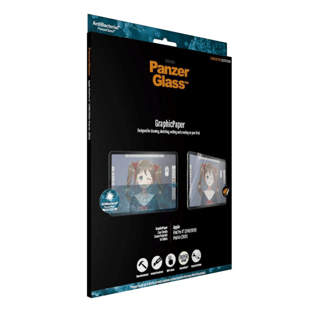 iPad Air (2022 / 2020) / Pro 11" (2022/2021/2020/2018) PanzerGlass Screen Protector AntiBacterial - GraphicPaper - Transparent