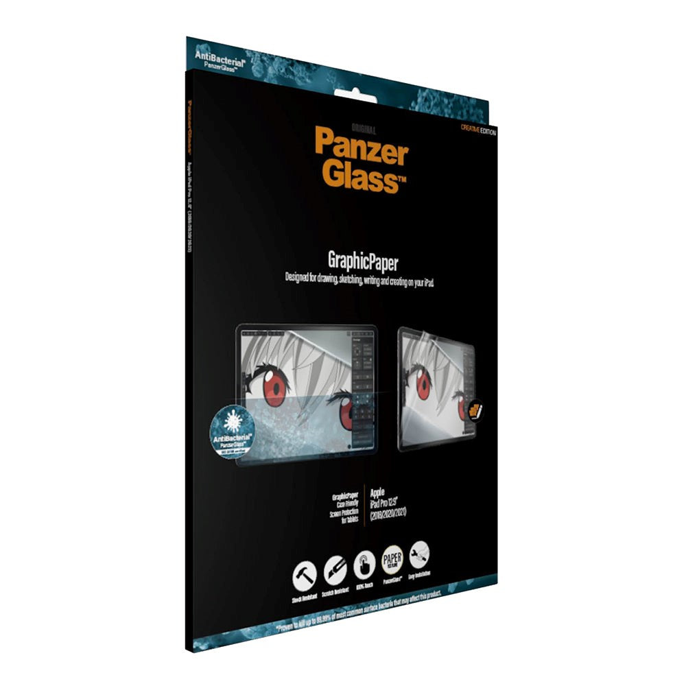 iPad Pro 12.9" (2022 / 2021 / 2020 / 2018) PanzerGlass Screen Protector AntiBacterial - GraphicPaper - Transparent
