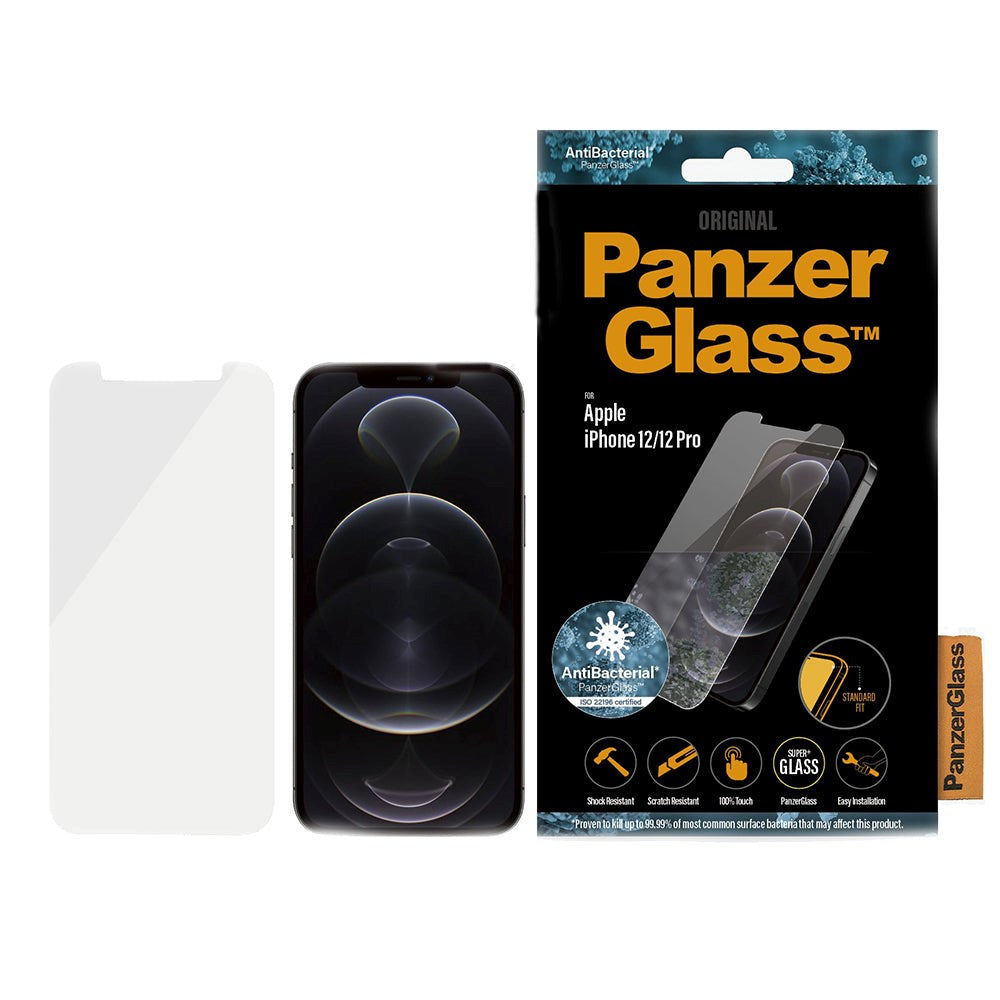 iPhone 12 / 12 Pro PanzerGlass Antibacterial Standard Fit Screen Protector - Transparent