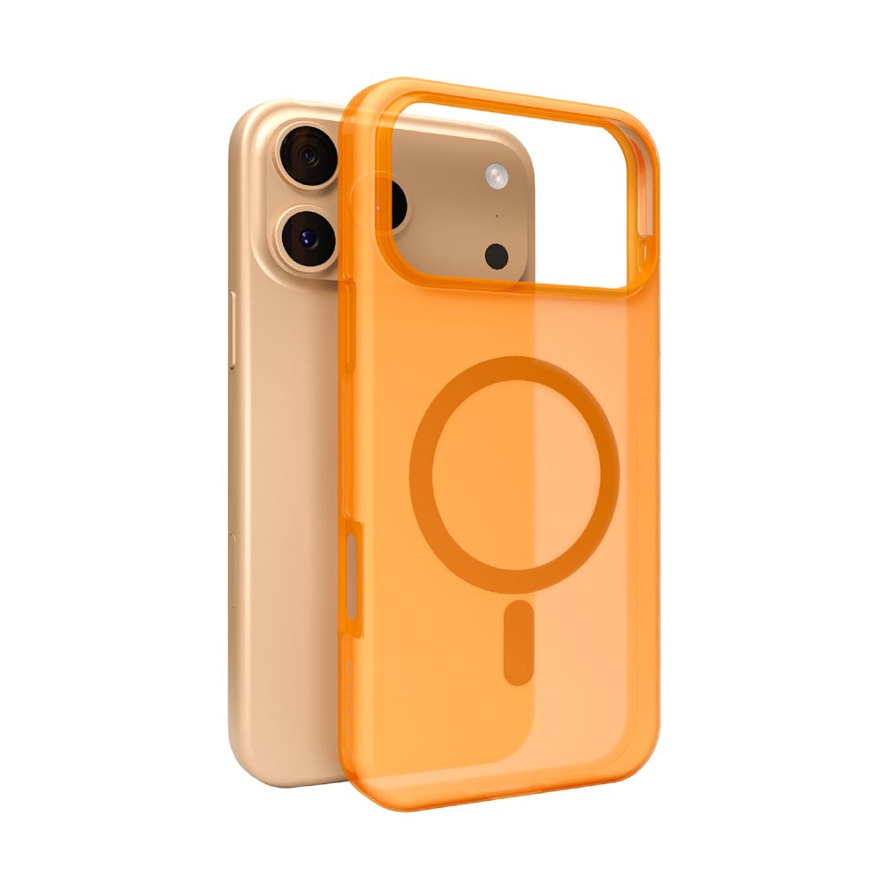 iPhone 17 Pro PURO DAYLIGHT Silicone Case - MagSafe Compatible - Transparent / Orange
