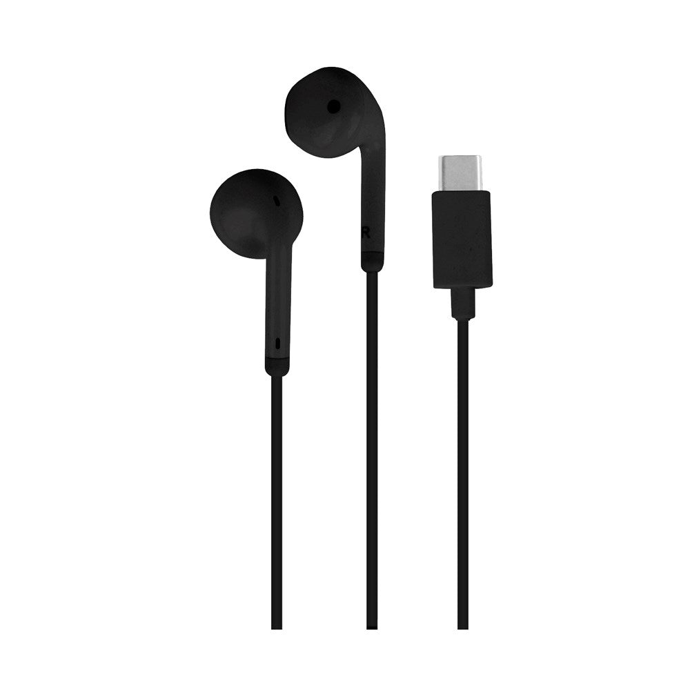 Puro USB-C Wired Stereo Earphones – Comfort, Clear Sound, and Ease of Use - Black