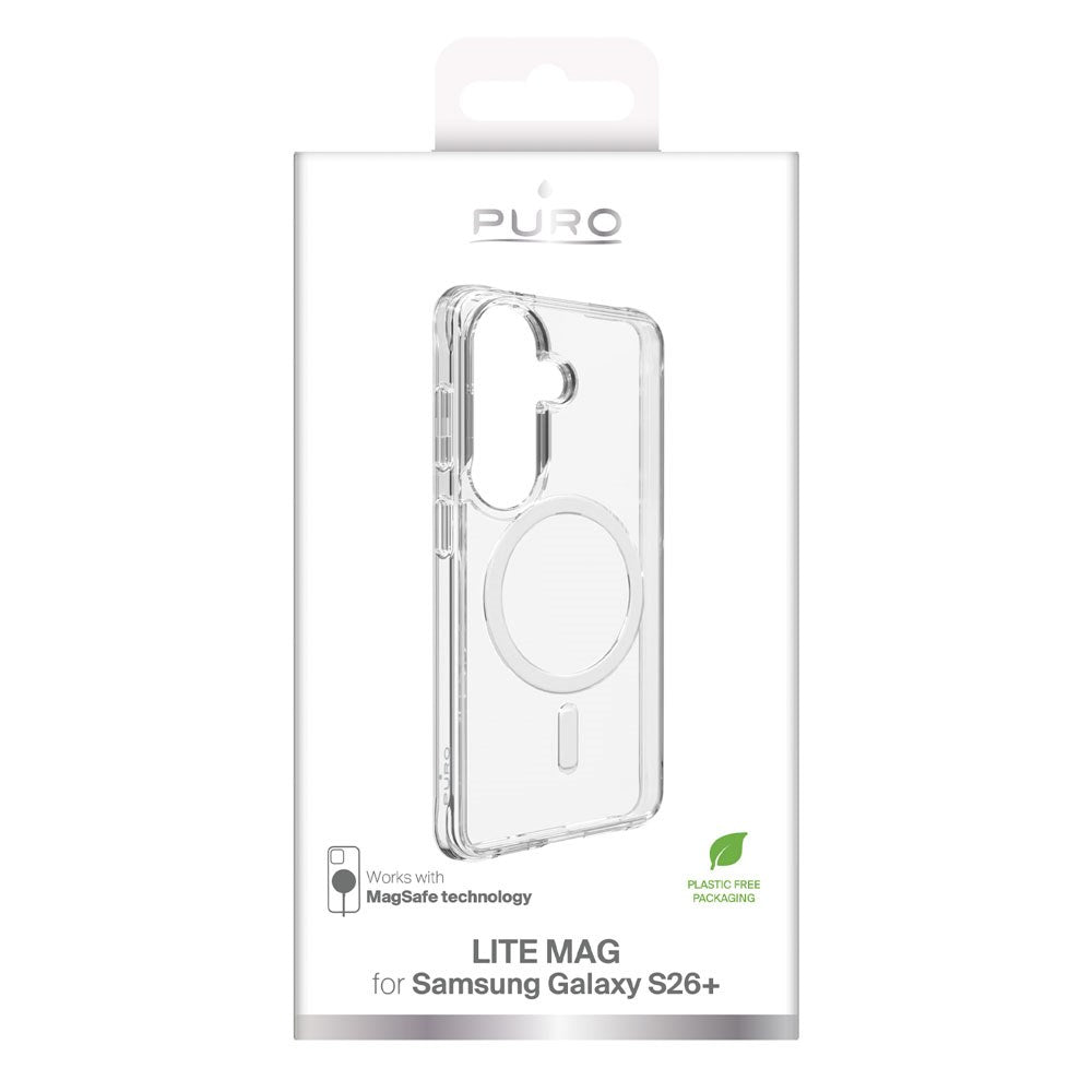 Samsung Galaxy S26+ (Plus) PURO LITE MAG Hybrid Case - MagSafe Compatible - Transparent