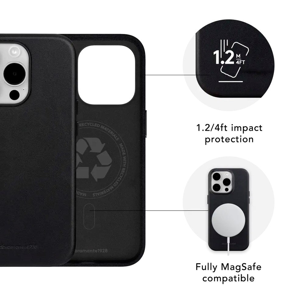 dbramante1928 iPhone 15 Pro Roskilde Case - 100% Recycled Plastic - MagSafe Compatible - Black