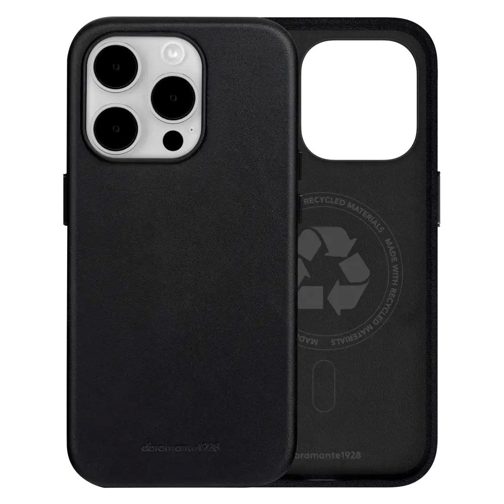 dbramante1928 iPhone 15 Pro Roskilde Case - 100% Real Leather - MagSafe Compatible - Black