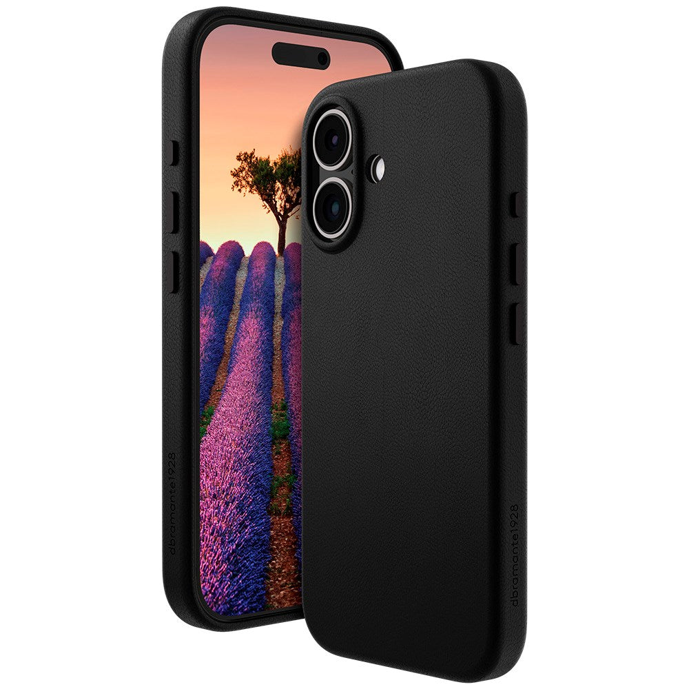 Dbramante1928 iPhone 16 Roskilde Case - 100% Real Leather - MagSafe Compatible - Black