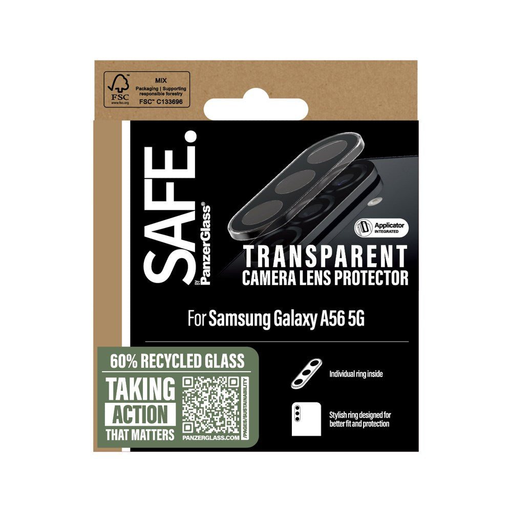Samsung Galaxy A56 (5G) Safe By PanzerGlass Camera Protection - Recycled Glass - Transparent
