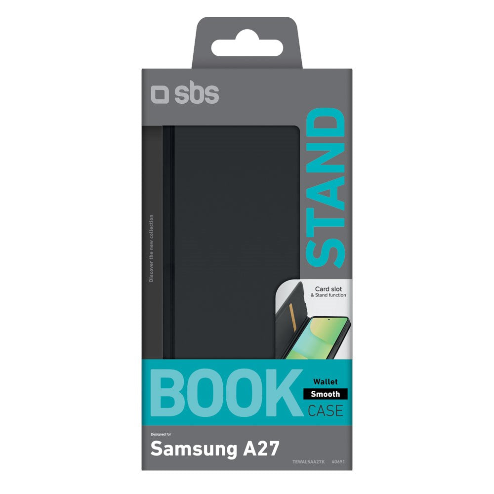 Samsung Galaxy A27 SBS Wallet Smooth Flip Case - Black