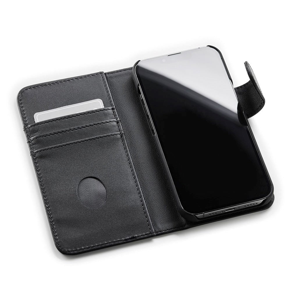 iPhone 13 Mini Trunk 2-i-1 Leather Flip Case w. Wallet - Black