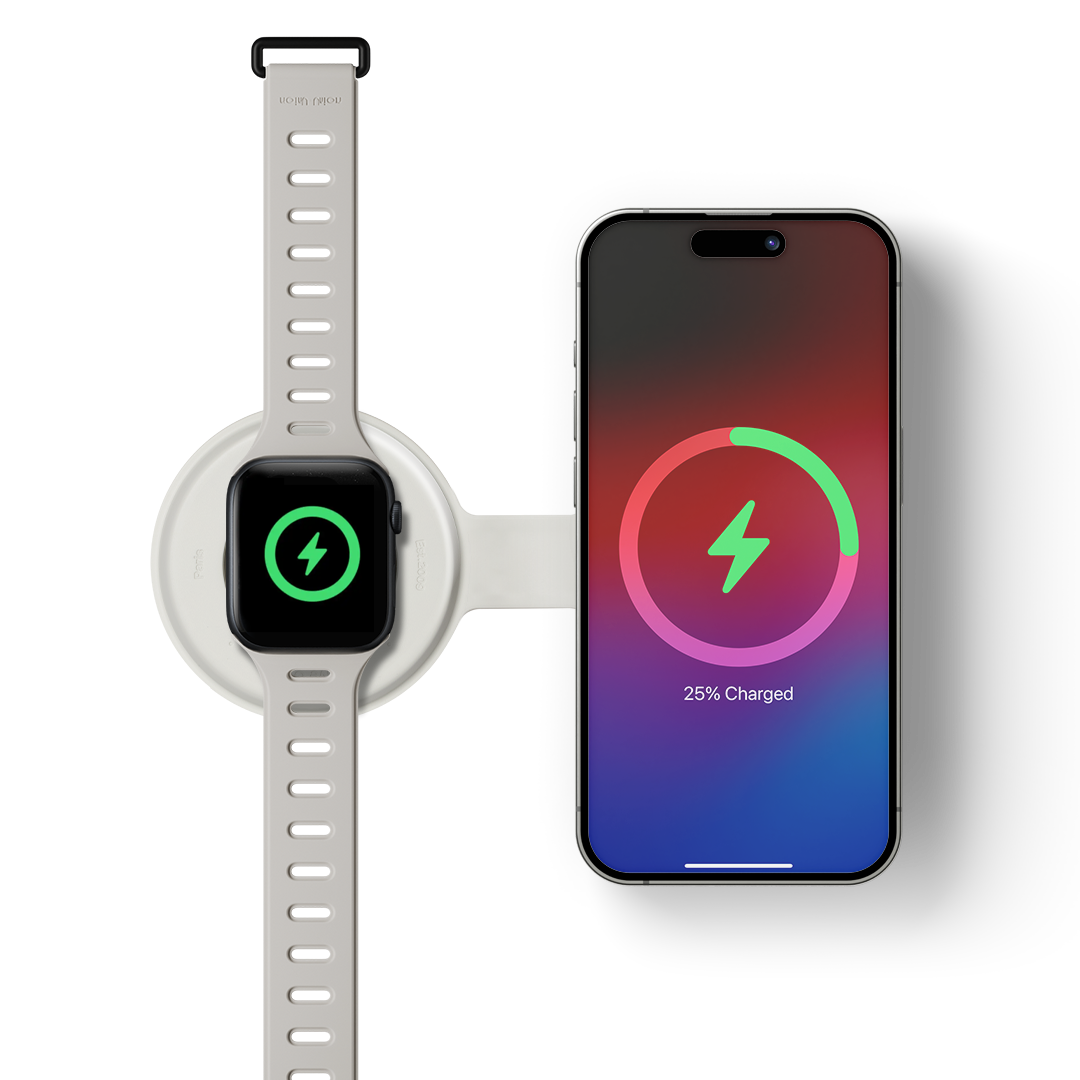 Native Union Voyage 2-in-1 Qi2 Wireless Charger - Beige