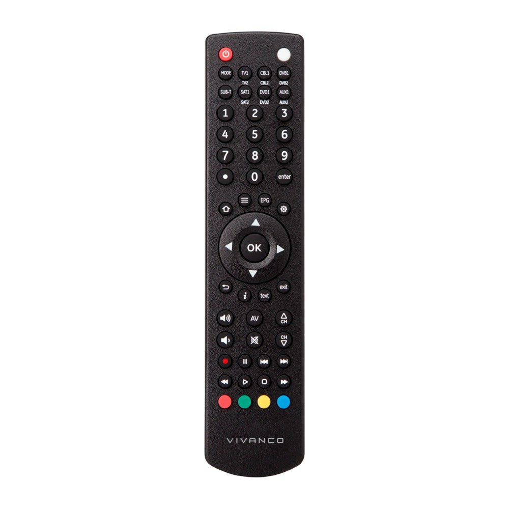 Vivanco Universal Remote Control for TV / Smart TV / DVD Player - Black